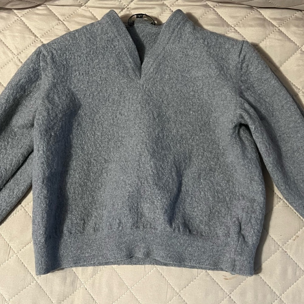 Murano Italian Soft Gray V-Neck Sweater
